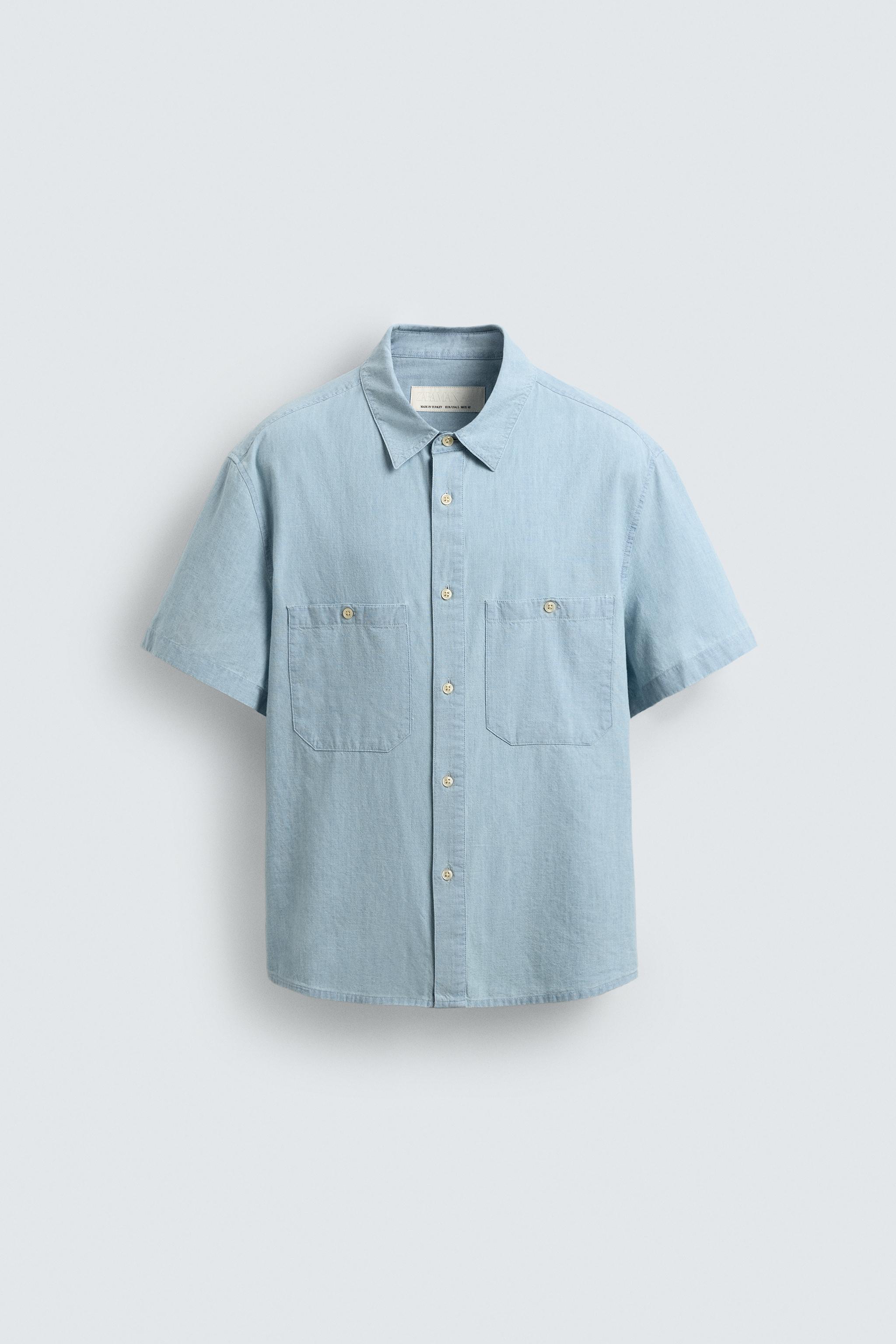 CHEMISE EN CHAMBRAY À POCHES